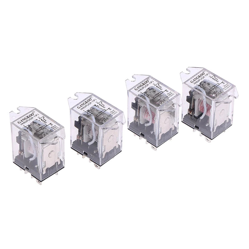 JQX-13F HH62P High Power Relay Coil General DPDT Micro Mini Electromagnetic Relay Switch With Socket Base AC220V DC12V24V