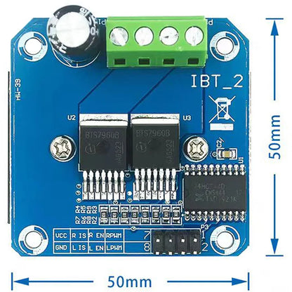BTS7960 High-Power Smart Car Motor Driver Module 43A Current-Limited Semiconductor Driver