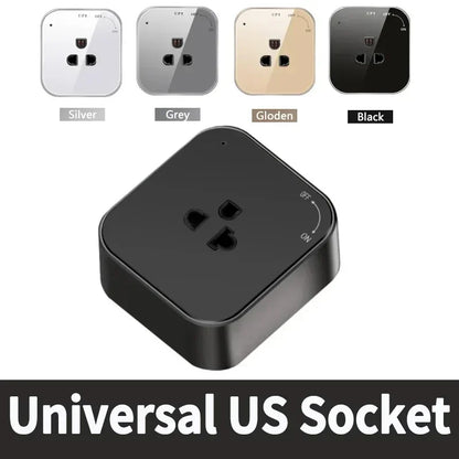 Power Track Universal Socket with USB Wall Mount Power Strip Removable Outlet Adapter