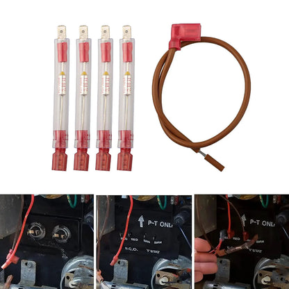 For Mobile Home As Shown RV Water Heater Fuse Thermal Fuse Replacement Manual Measurement Metal Thermal Fuse Reliable Fuse