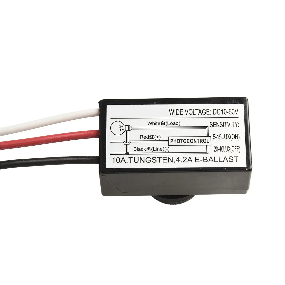 Control Switch Button Sensor 12V-48VDC Energy Saving Photocell Sensor ...