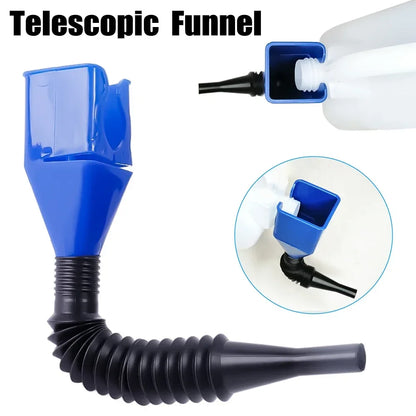 1/5pcs Car Telescopic Fuel Funnel Universal Motorbike Engine Oil Petrol Filter Transfer Funnel Tool Foldable Portable Funnel