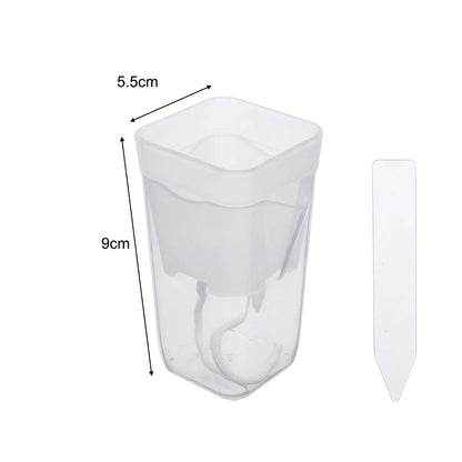 5./1PCS Self Watering Flower Pots Plastic Plant Pot with Drainage Holes Transparent Planting Flower Pot Home Garden Accessories