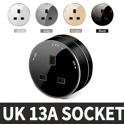 Power Track Universal Socket with USB Wall Mount Power Strip Removable Outlet Adapter