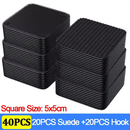 100/2pcs Carpet Fixing Stickers Double Faced High Adhesive Car Carpet Fixed Patches Home Floor Foot Mats Anti Skid Grip Tapes