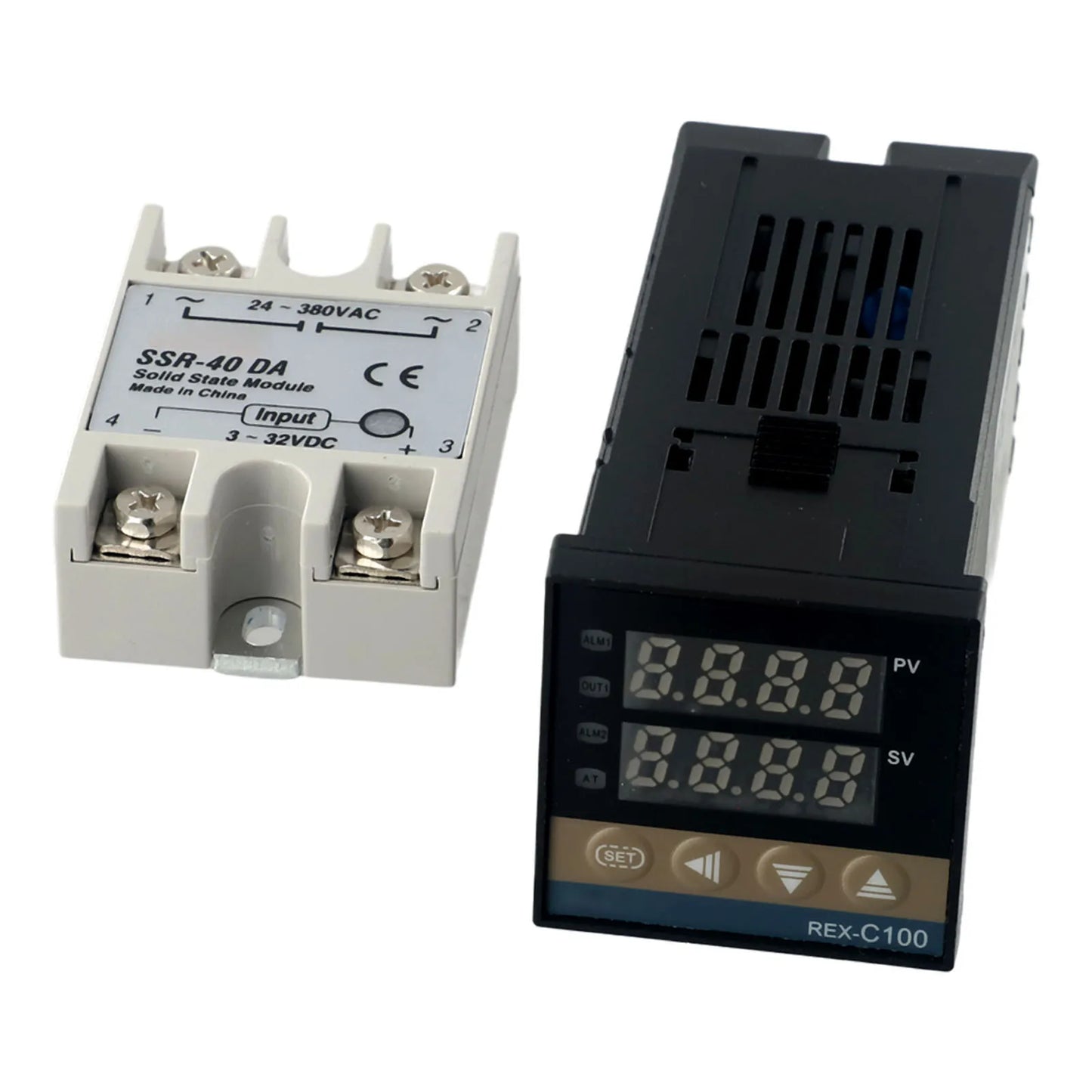 Comprehensive PID Controller Kit REX C100 For SSR 40DA and K Thermocouple for Effective Temperature Management