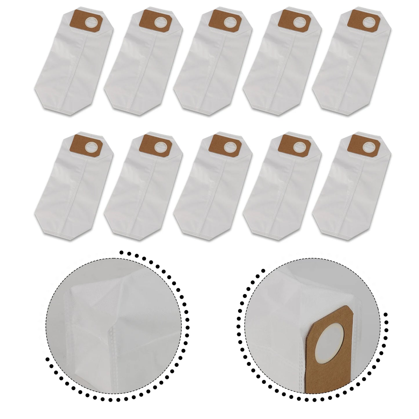 410 Dust Bags for Uwant V100 K100 Robot Vacuum Cleaner Two Layer Filtration System to Minimize Dust Release During Emptying