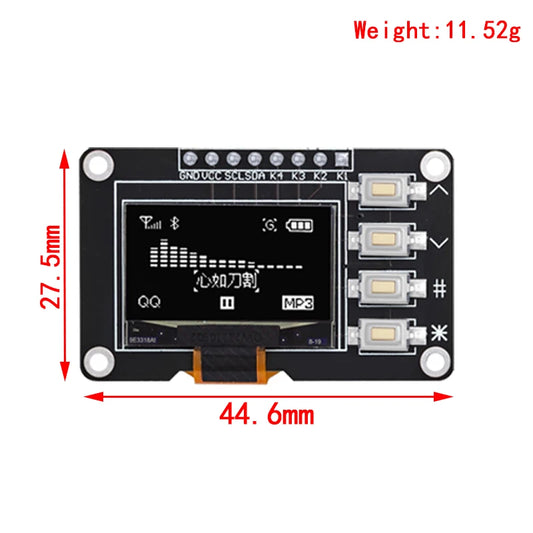 0.96-Inch OLED I²C 128x64 Display with 4x4 Keypad – SSD1315 LCD Module for Arduino