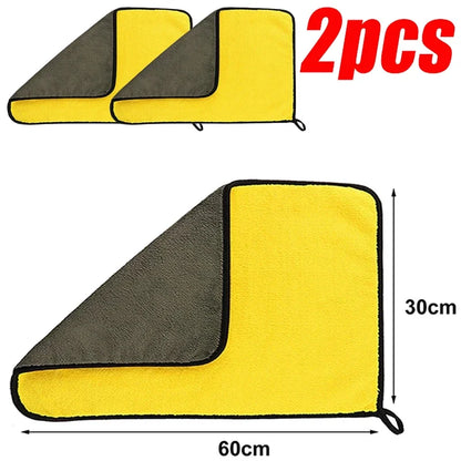 Thick Microfiber Car Cleaning Towels Double Layer Absorbent Cloth