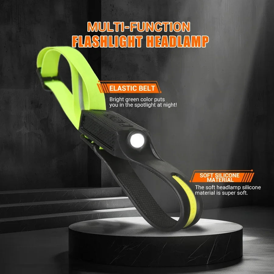 Portable Sensor HeadLamp USB Rechargeable Induction Headlight Front Light Torch for Camping Fishing Hiking Emergency Lantern