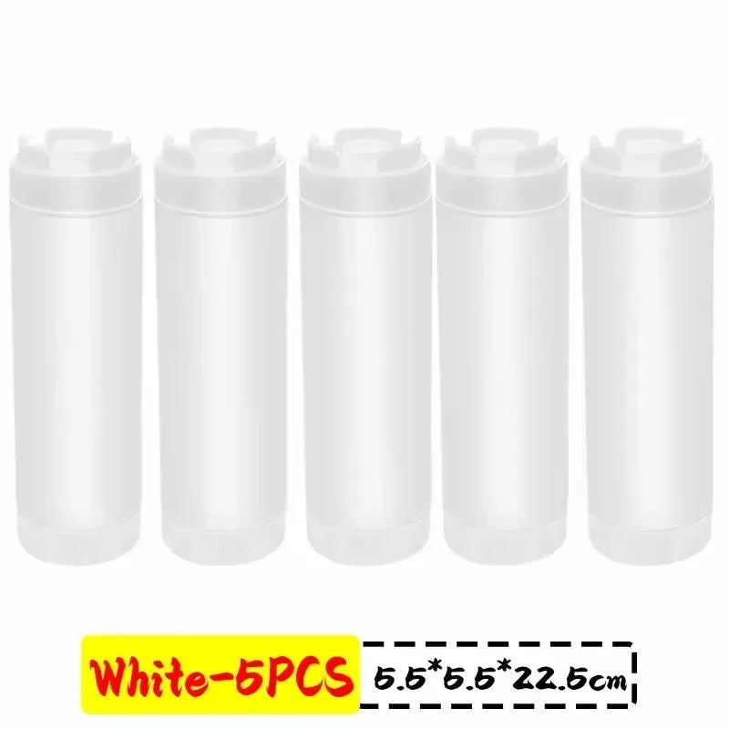 16oz Double Ended Sauce Squeeze Bottle Salad Dressing Dispenser