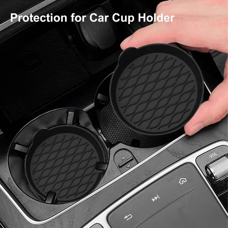 Non-Slip Car Coaster Universal Silicone Mat for Car Water Cup Auto Anti-Slip Cup Pad Drink Holder Mat Decoration Accessories