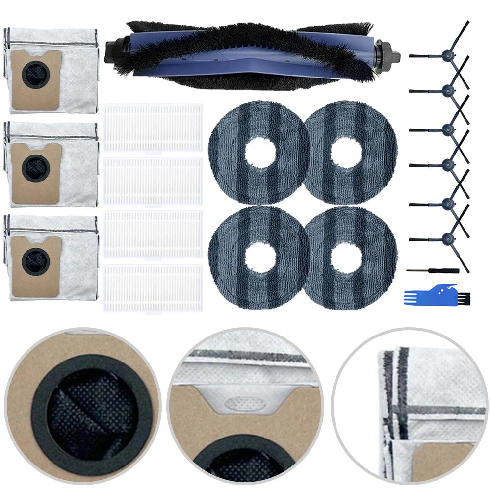 Home Maintenance As Shown Robot Vacuum Components Large Capacity Dust Bags For Disposal Replacement Brush Kit Sturdy Dust Bags