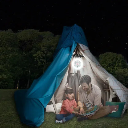 3 in 1 LED Fan Light Camping Tent Lamp USB Charging Portable Lantern