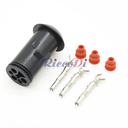 3-Pin 1.5mm TE Tyco Black Waterproof Connector DJ3031-1.5-11/21 Round Sheath Male Female Auto