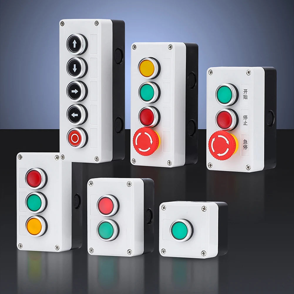 Waterproof Control Box 22mm Inching Switch For Electrical Applications High Current Push Switch Circuit Breaker