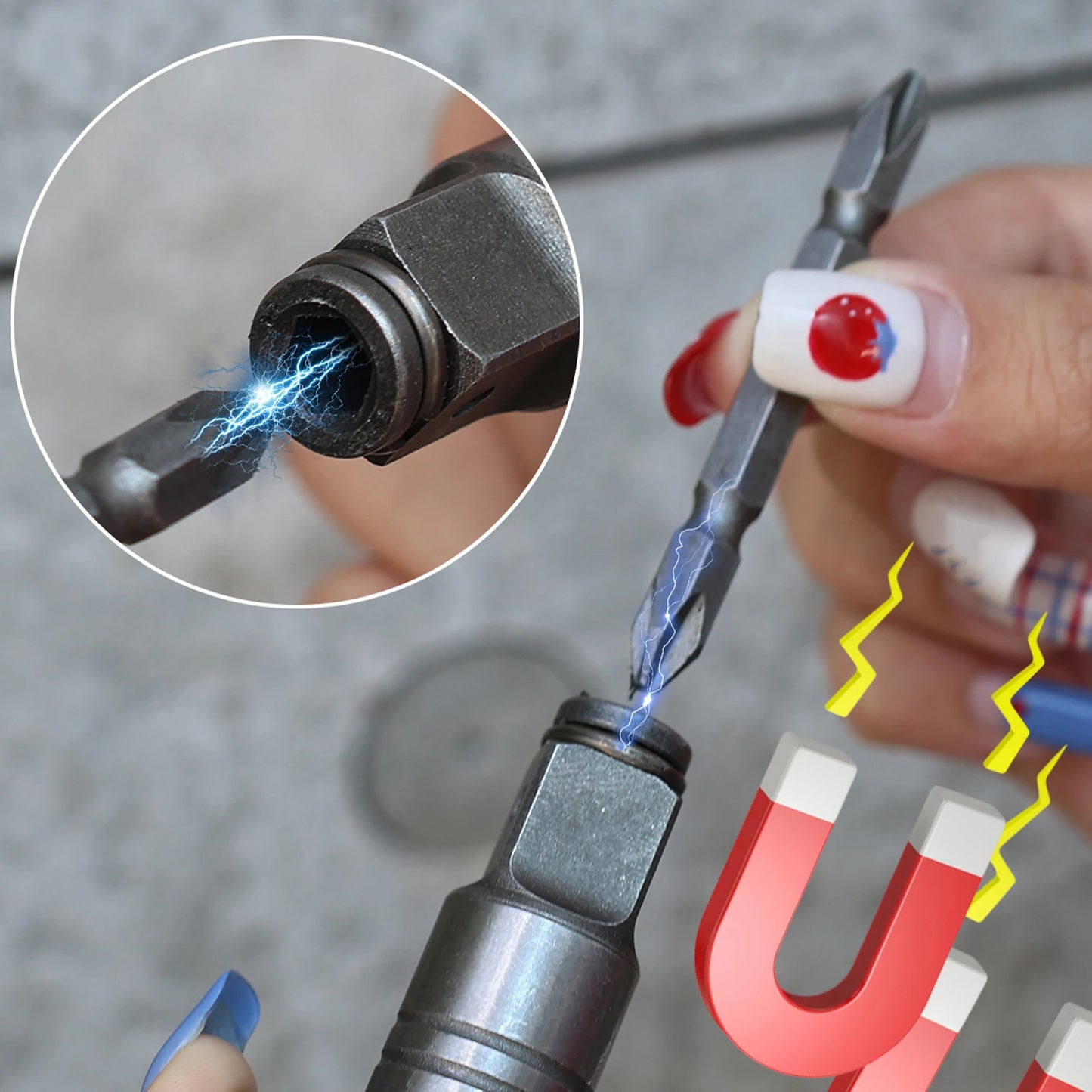 PH2 Cross Slot Magnetic Screwdriver Bits S2 Steel Magnetic Double Head Torque Batch Head Drill Bit Electric Driver Power Tools