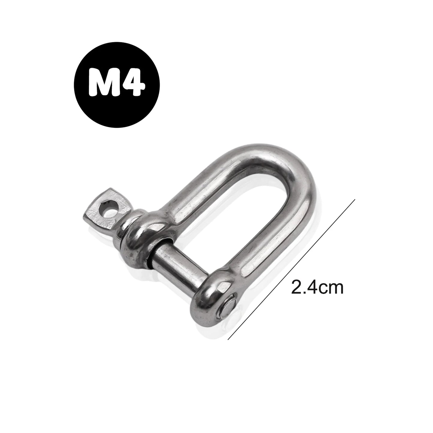 Stainless Steel D Link Shackle Ring Hooks Lifting Shackle Lock Wire Rope Clips D-Type Rigging Shackle Hooks Boat Hardware Tools