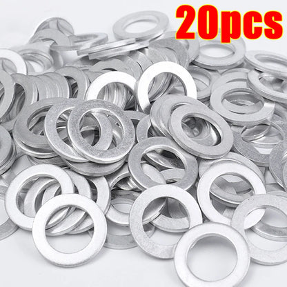 14mm Aluminum Oil Drain Plug Crush Washer Set — Universal Oil Change Gasket Kit