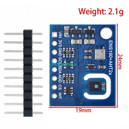 ENS160 AHT21 CO2 eCO2 TVOC Air Quality and Temperature Humidity Sensor Module