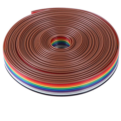 5M Rainbow Ribbon Cable 10 Way Flat Wire Ribbon Cable Roll