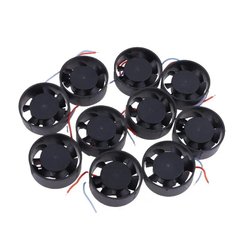 DC6-12V 40mA Automotive LED Headlamp Lens Cooling Fan 29mm Diameter 10pcs