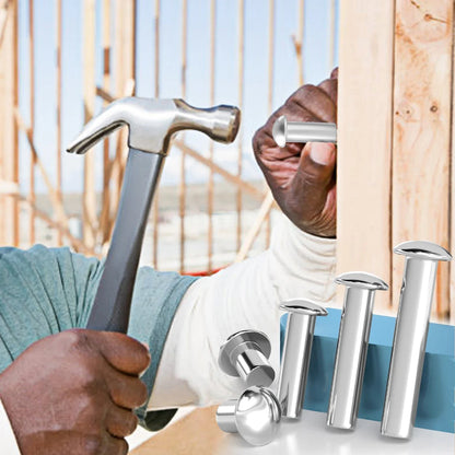 Aluminum Alloy Half Round Head Rivets — Hammer Drive Tapping Expansion Core Rivet Knock Type Fastener