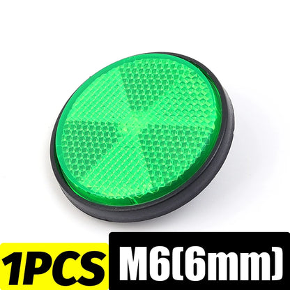Round Motorcycle Reflector M6 Mount Night Warning Reflector