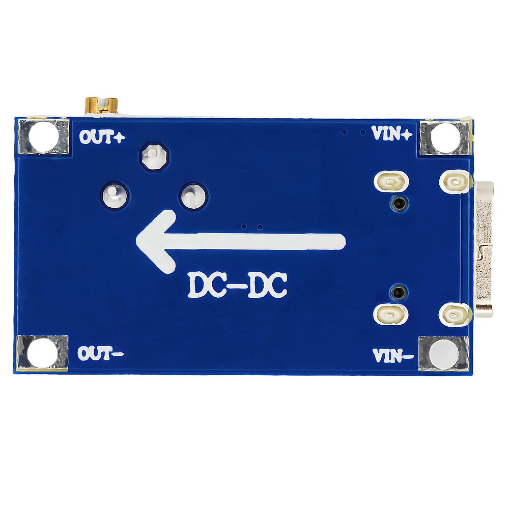 MT3608 DC-DC Adjustable Step-Up Boost Module 2A Type-C/Micro USB 2-24V to 5V/9V/12V/28V