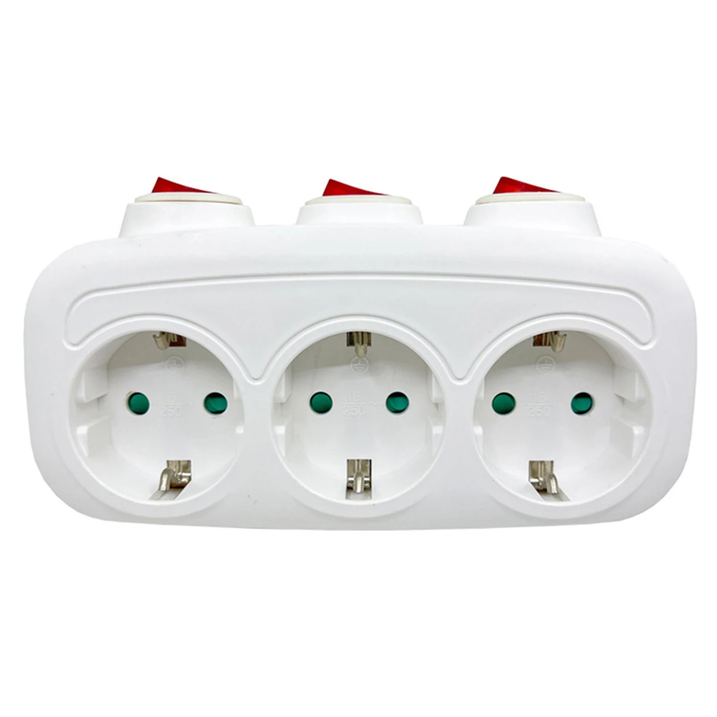 16A 250V Converter Socket For Home EU Standards EU Power Adapter Household Safety Independent Control Switches