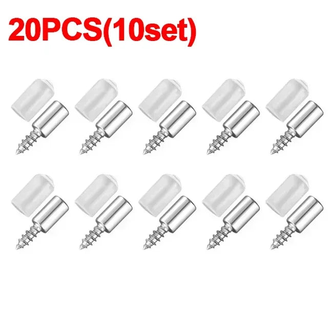 Cross Self-Tapping Screws with Nonslip Rubber Support — Cabinet Board Laminate Glass Partition Shelf Nails 8–100pcs