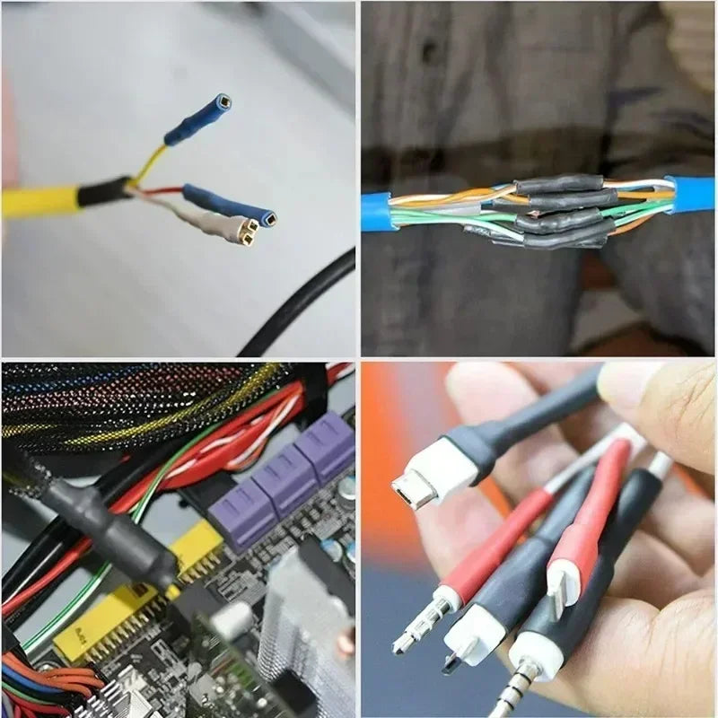 Heat Shrink Tube Kit 800PCS | PE Cross-Linked Thermoresistant Tubing | Waterproof Cable Insulation Sleeve
