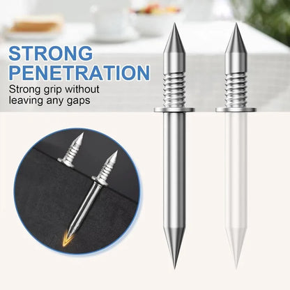 Double Head Seamless Nails — Skirting Board Thread Nail No-Trace Metal Rust-Proof Fixator for Wood 200pcs