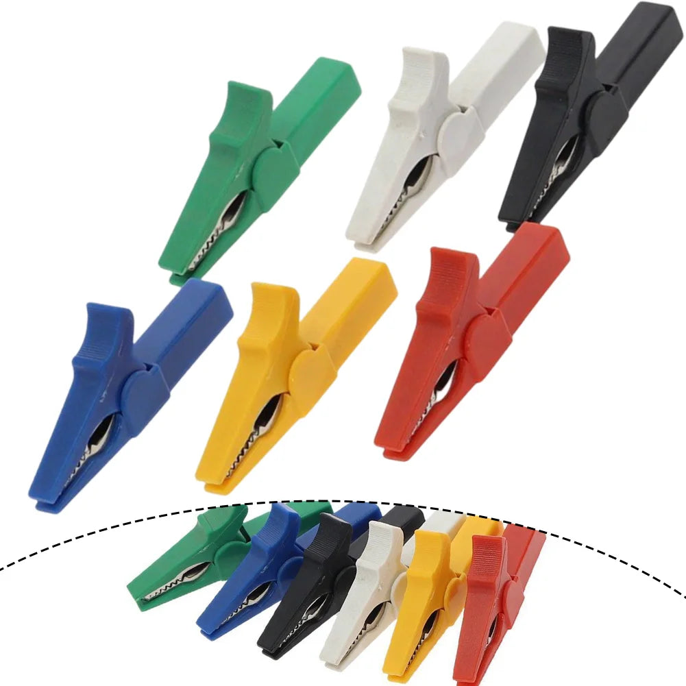 Electrical Jumpers Crocodile Clips Six Different Colors Strong Grip And Conductivity 14mm Maximum Opening 4mm Wiring Hole