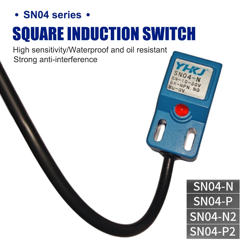 1pc NPN PNP SN04-N SN04-P SN04-N2 SN04-P2 Metal Detection Sensor Proximity Switch For Metal Detection Square Induction Switch