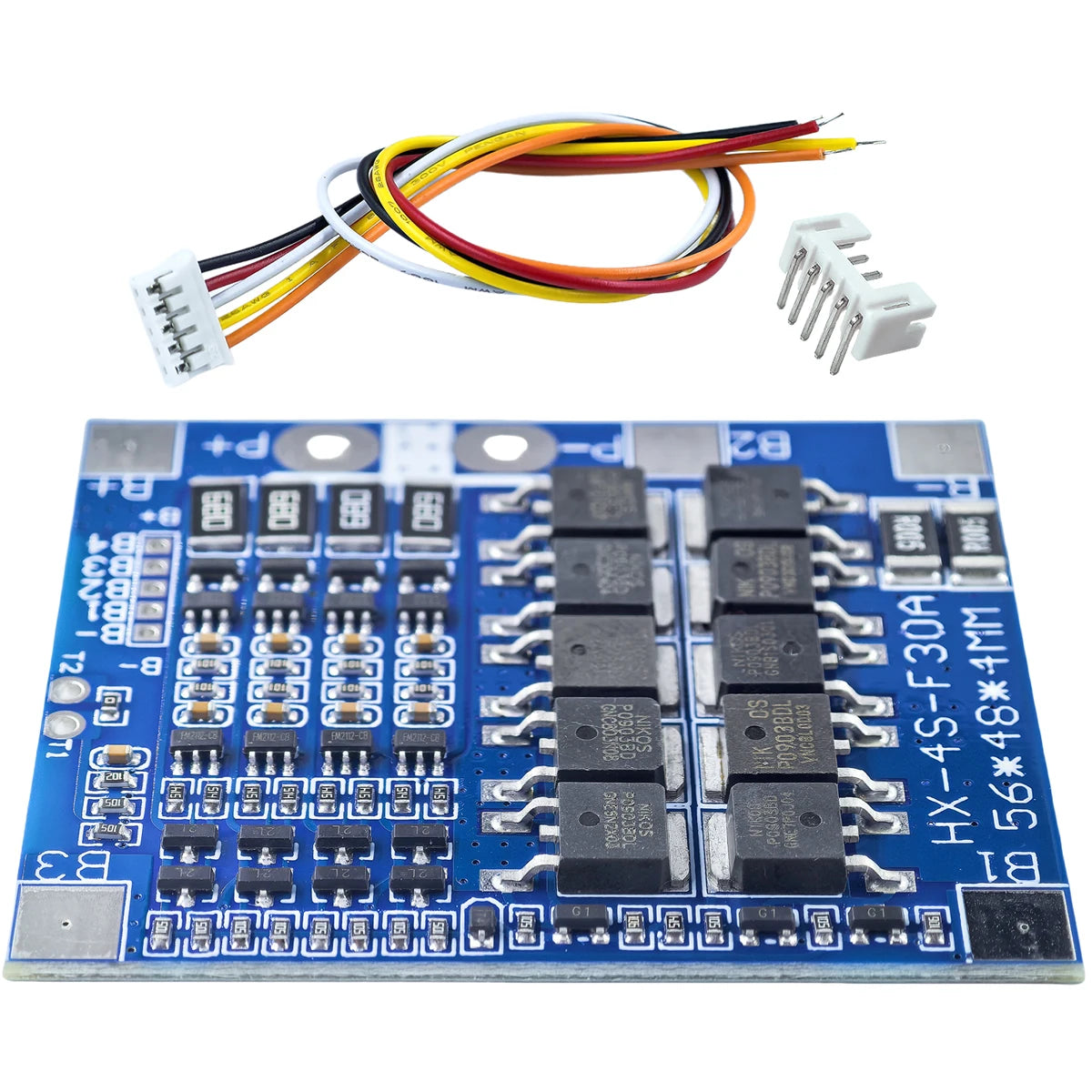 4S 14.8V 30A Lithium Battery BMS Protection Board with Balance for 18650 Li-ion and 12.8V LiFePO4 Cells