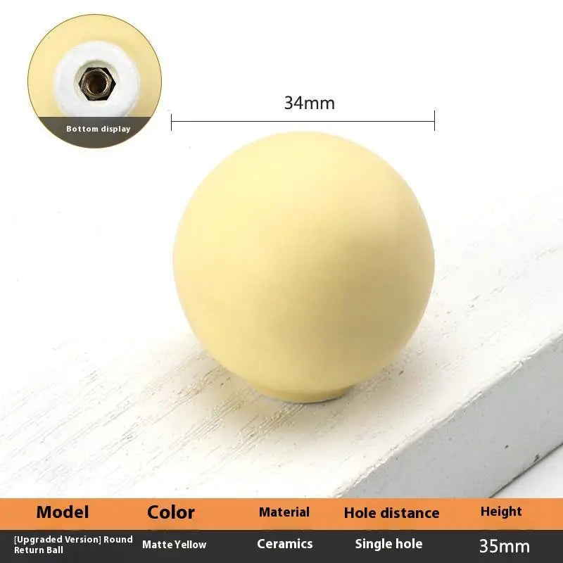 1pc Children's Furniture Handles Nordic Ceramic Children Room Cabinet Handles Macaron Colorful Round Drawer Knobs And Pulls