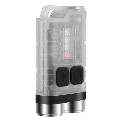 Mini Portable Keychain LED Flashlight TYPE C Rechargeable Camping Hiking Lantern High Power Luminous Flash Light Pocket Torch