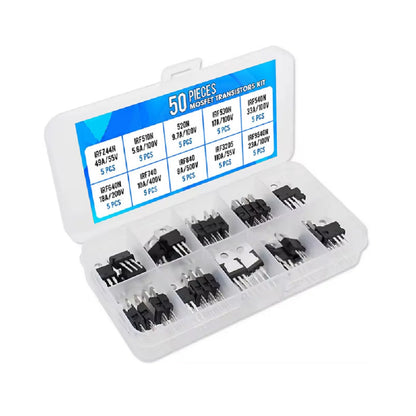 50pcs TO-220 Series MOS Transistors Kit IRFZ44N IRF510N IRF540N IRF3205 IRF9540N 55V To 500V For IRFZ44N IRF540N And IRF3205