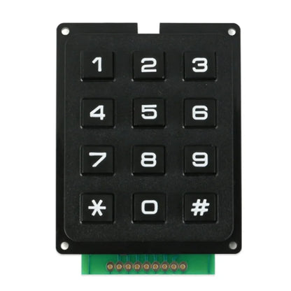 4x3 / 4x4 Microcontroller Keypad Matrix 16-Key Pushbutton Keyboard Module with Row and Column Scanning