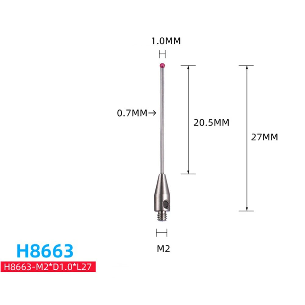 M2 Ball Cmm Stylus Thread CNC Measuring Probe Stylus Point Contact H7805/H1345/H7806/H0033/H7808/H8663/H0034/H0035 CMM Probe