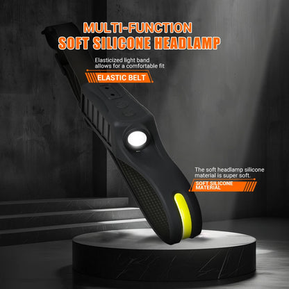 LED Sensor Headlamp Rechargeable Head Torch 5 Mode for Outdoor