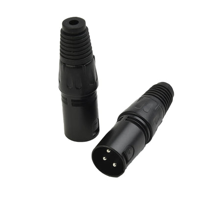 XLR DMX 3-Pin Male & Female MIC Snake Plug Audio Microphone Cable Connector, Signal Transmitter