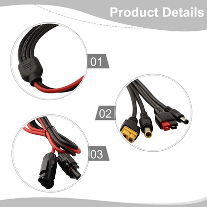 For Anker 521 4-in-1 Solar Charging Cable For Solar Panels For Power Stations Silicone Wire Pvc Stable Current