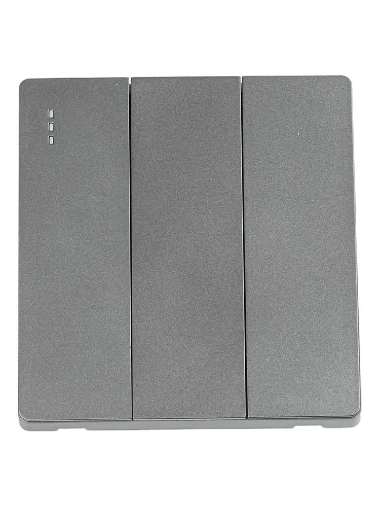 None Gray Button Switch Switches 1 2 3 Gang 86mm Flame Frameless PC Material Push Retardant Rocker Switch None