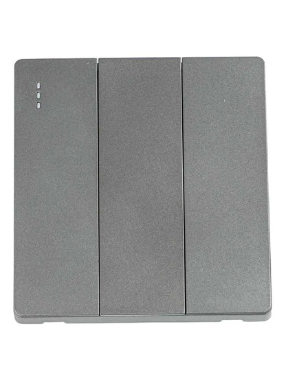 None Gray Button Switch Switches 1 2 3 Gang 86mm Flame Frameless PC Material Push Retardant Rocker Switch None