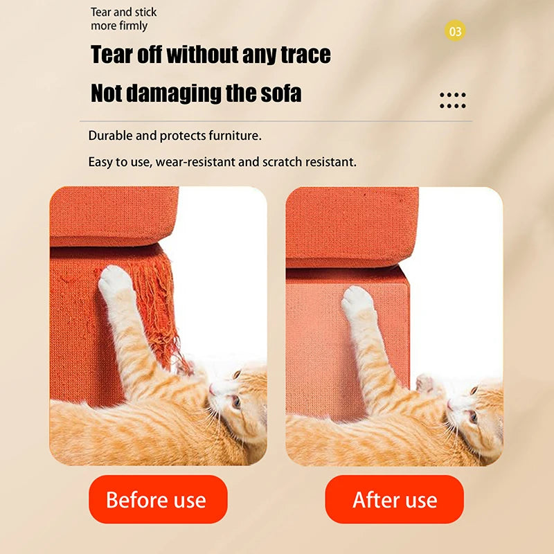 PVC Sofa Clear Waterproof Tape Furniture Guard Transparent Self-Adhesive Cats From Scratching Furniture Protectors Tape