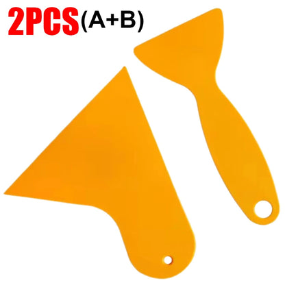 Yellow Scraper Car Film Application Tools Universal Auto Film Wrap Tint Tinted Sticker Scraper Hard Sticker Smooth Squeegee Kit