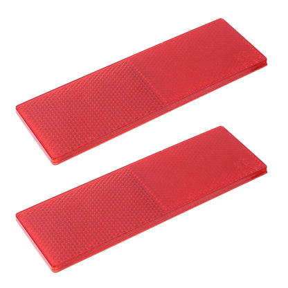 Truck Trailer Rectangle Reflective Tape Stickers – Auto Safety Night Warning Reflector (Red/White, 1/2/4pcs)
