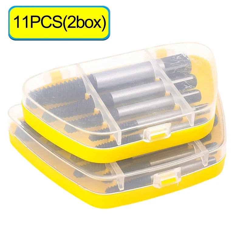 Screw Extractor Set 5/6/11PCS High Carbon Steel Damaged Screw Remover Broken Bolt Extractor Kit